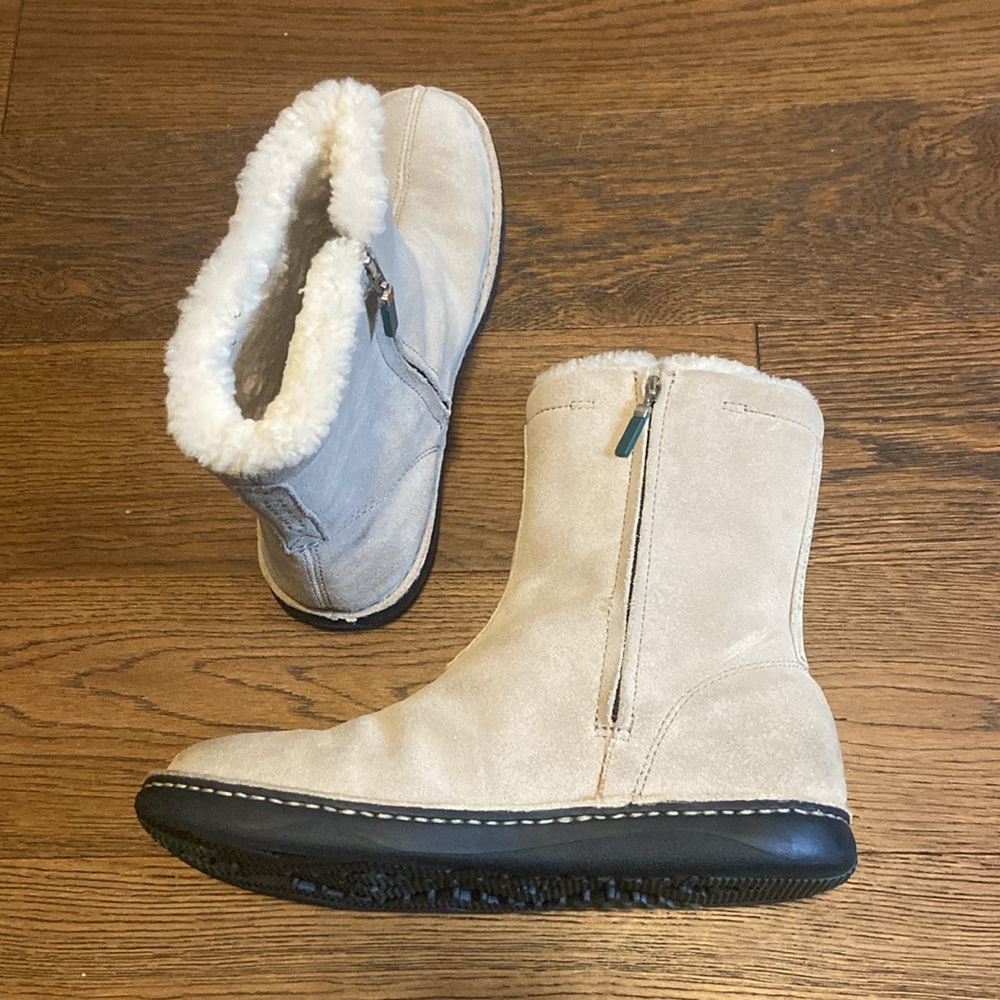 Polo Sport Ralph Lauren Women's Beige Faux Fur Lining Mid Calf Warm Boots - Picture 5 of 6
